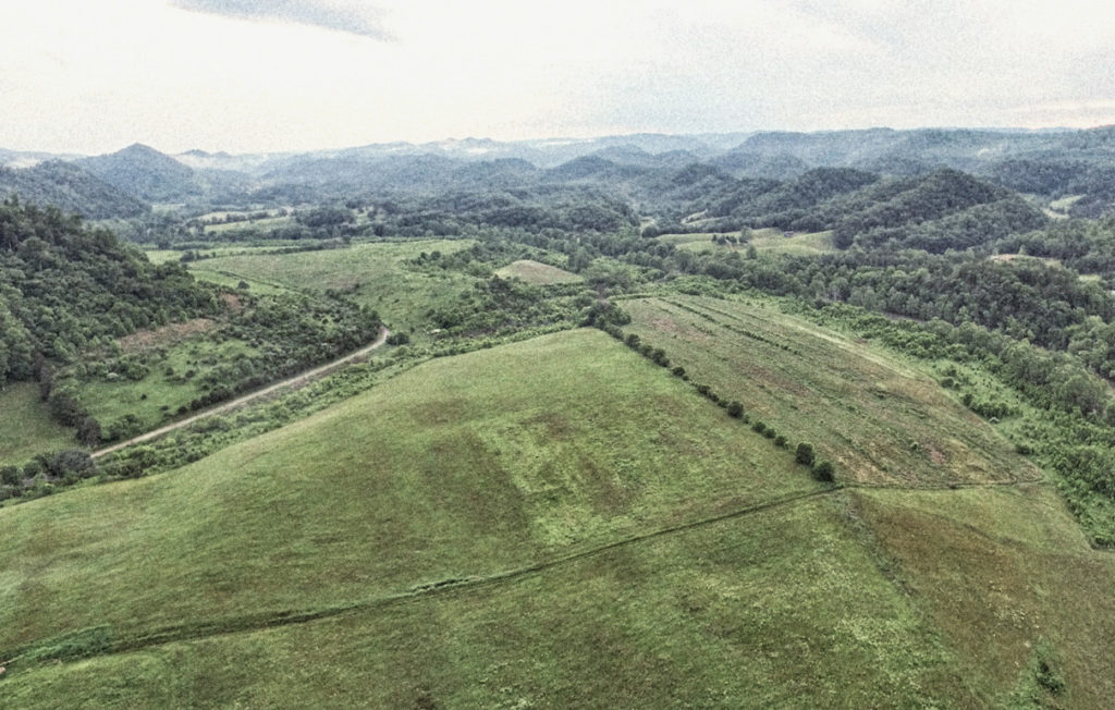 drone footage of land